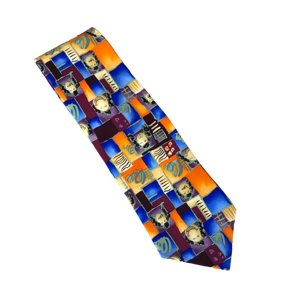 Gilda's Club Men's Silk Multicolor Classic‎ Style Made in USA Tie